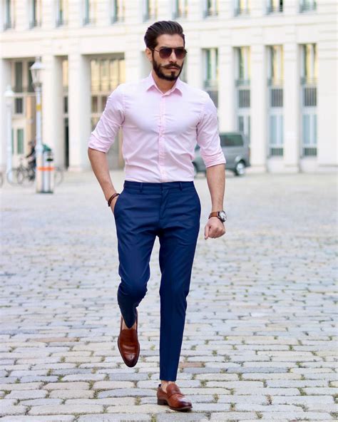 How to Style Blue Dress Pants with Brown Shoes for a Polished Look
